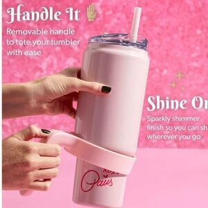 Paris Hilton Pink Iridescent Stainless Steel Tumbler